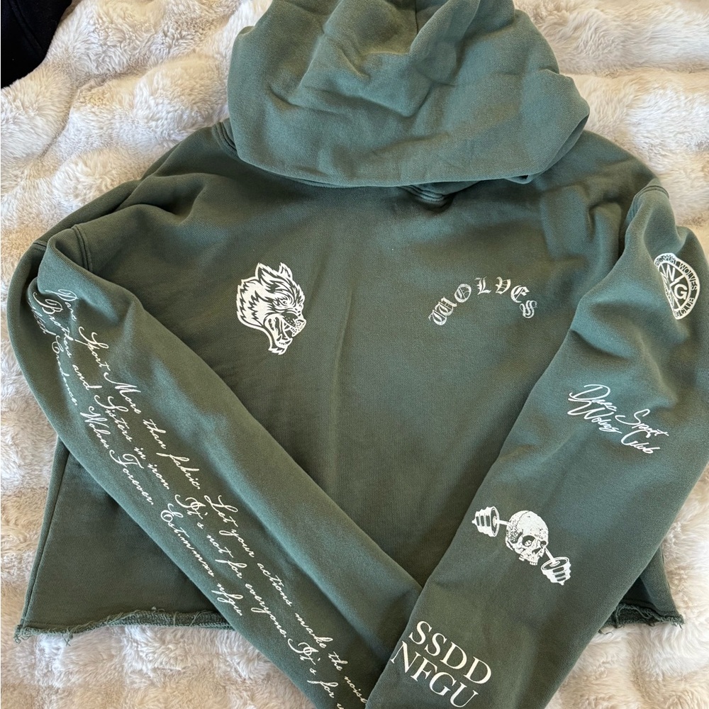 Darc Sport She Green Hoodie with White Graphics